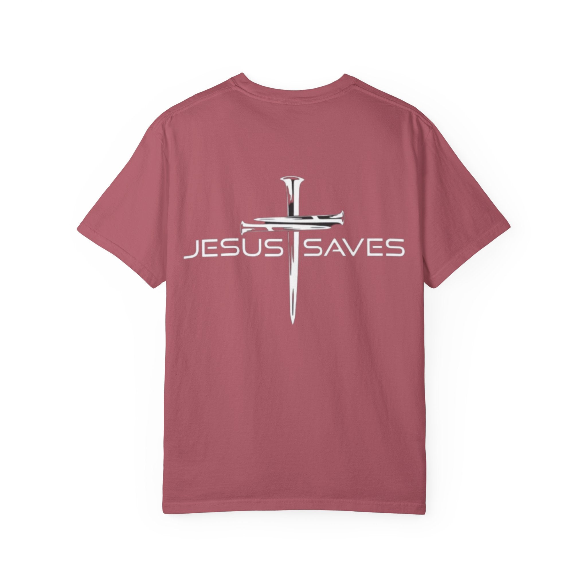 Jesus Saves T-shirt – 3 Nails Crucifix Cross Christian T-shirt for Redemption Faith & Bold Salvation