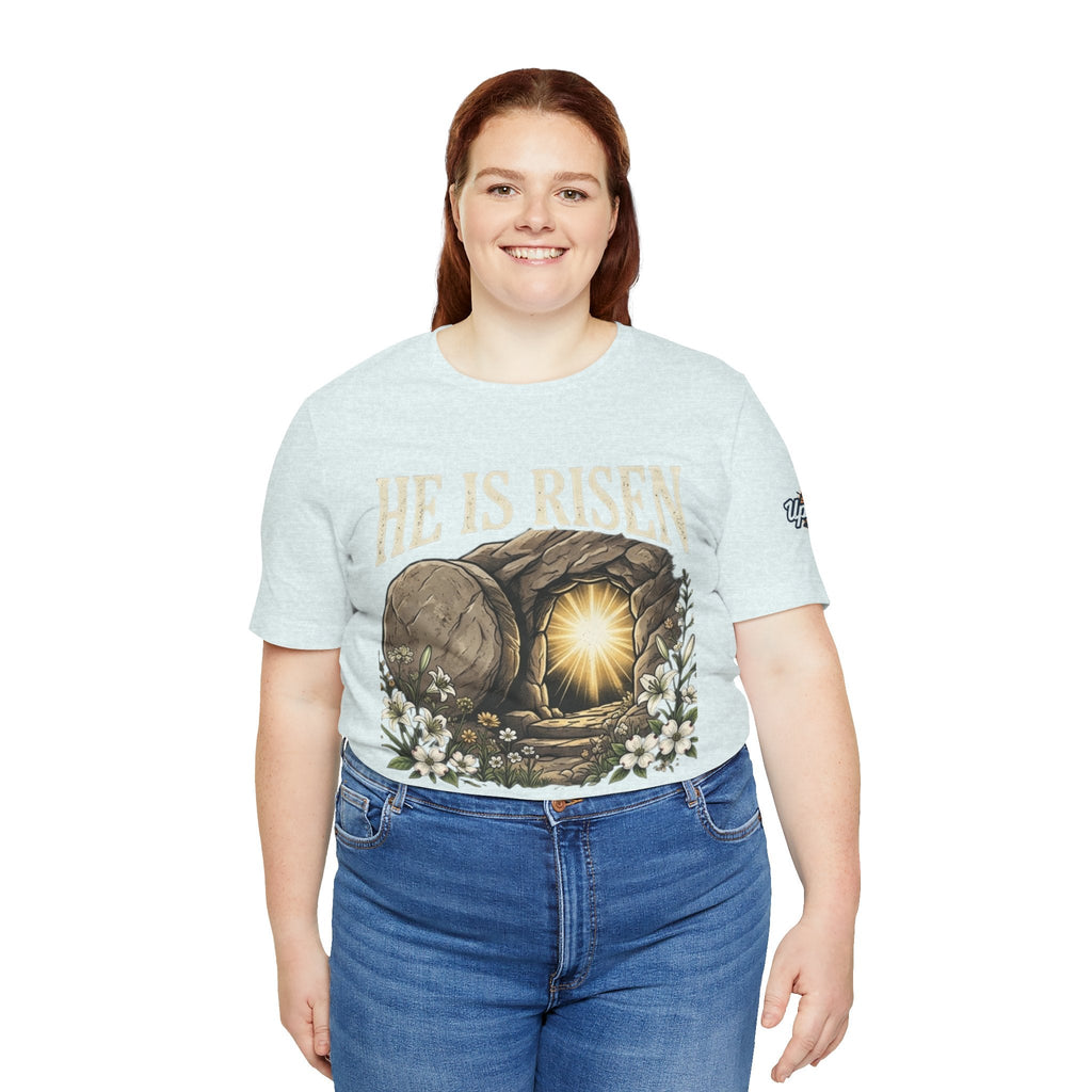 He Is Risen T-Shirt — Jesus Christ Resurrection Easter Tee Printify