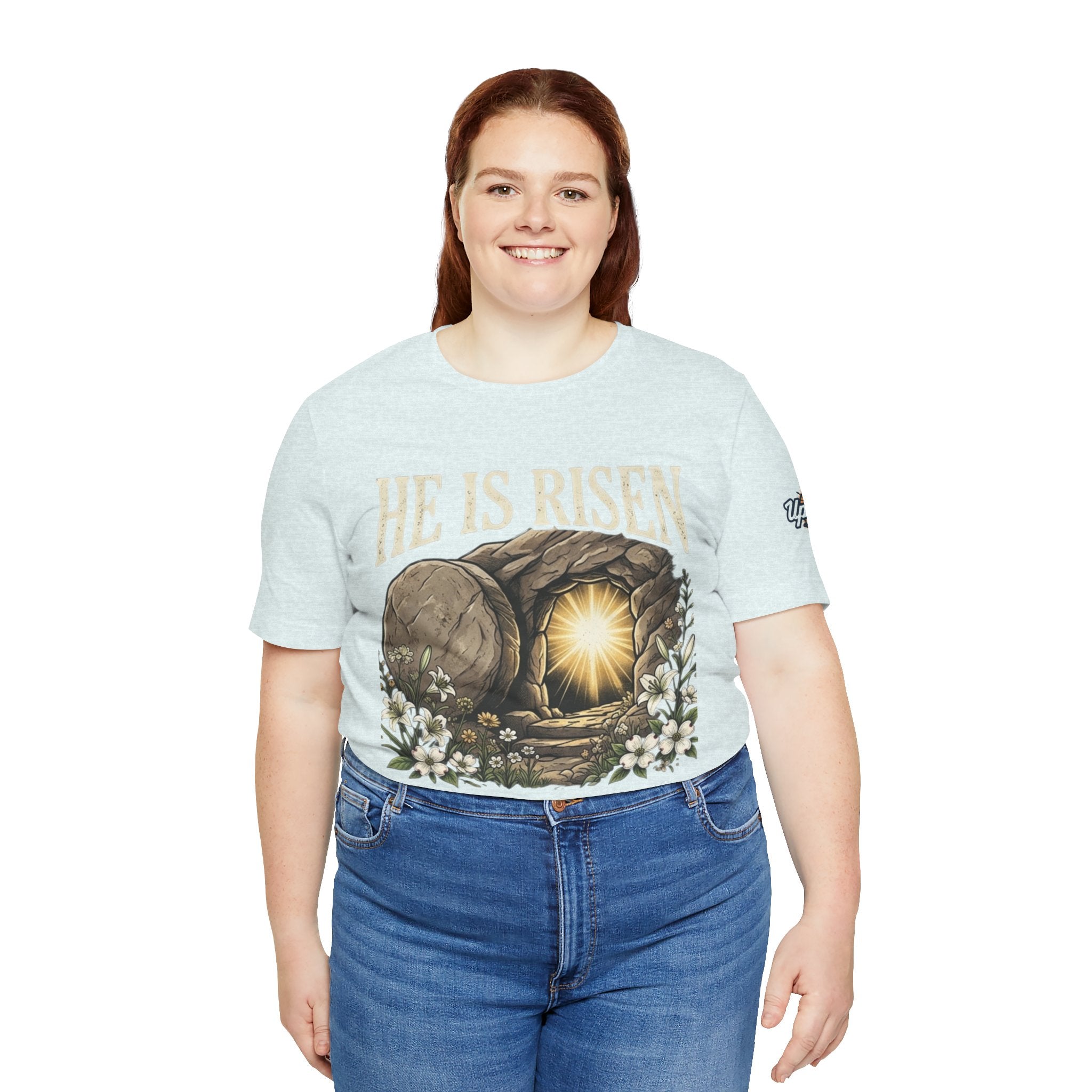 He Is Risen T-Shirt — Jesus Christ Resurrection Easter Tee Printify