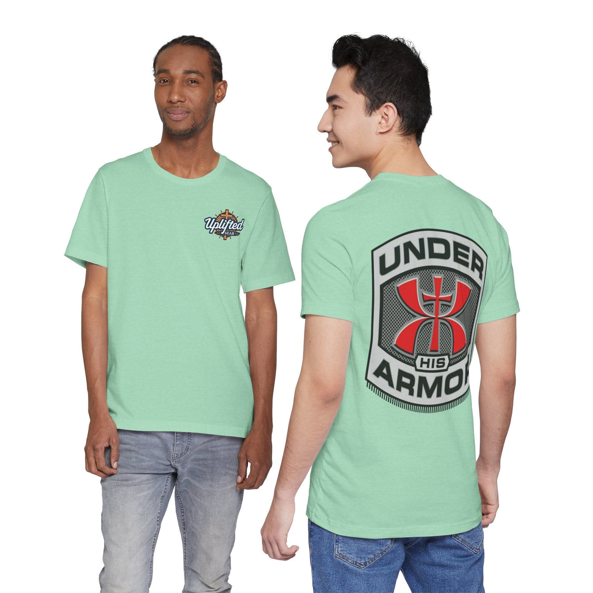 Under HIS Armor Christian T-Shirt — Faith-Inspired Under Armour Style Printify