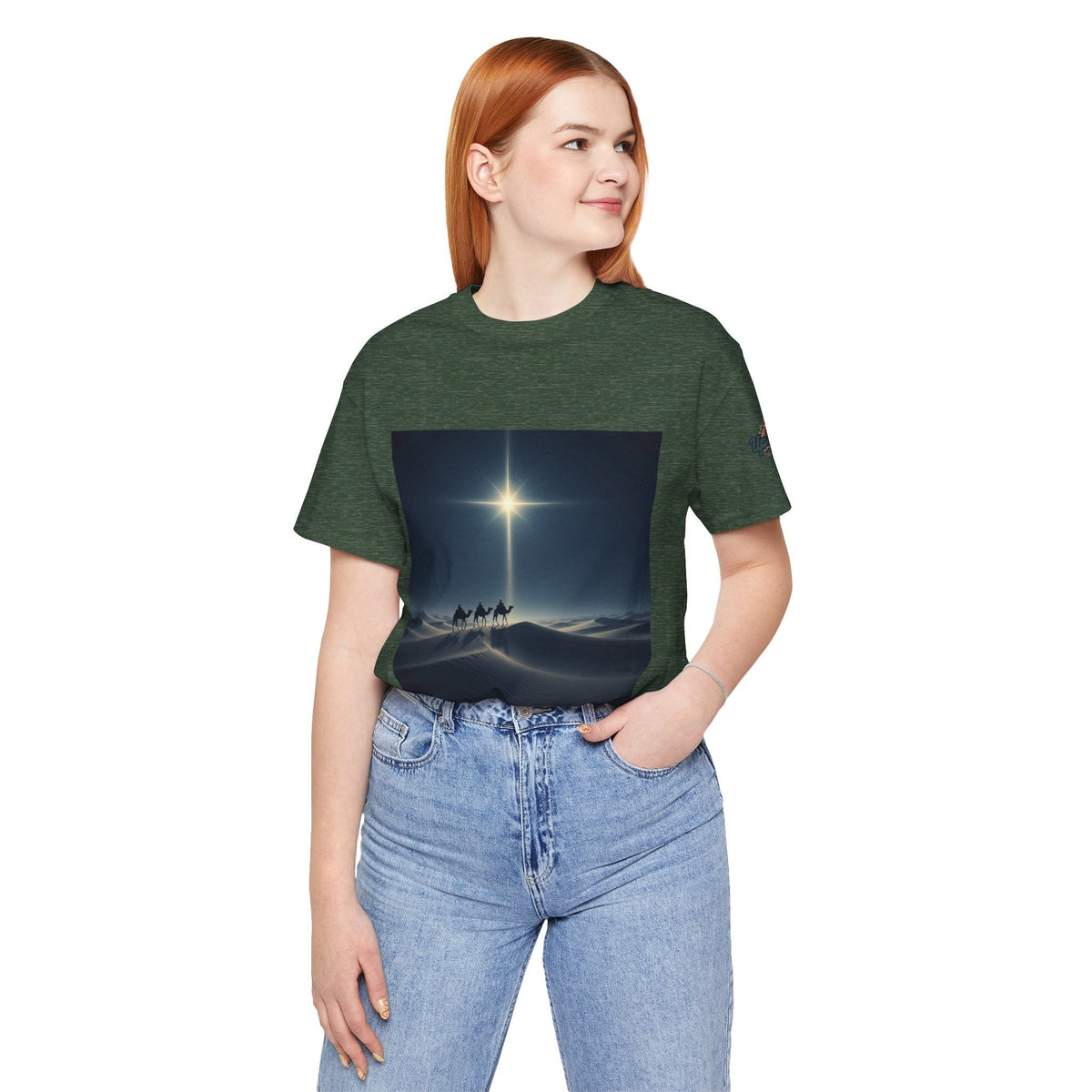 3 Wise Men T-shirt – Magi Camels Nativity Journey Christian Christmas T-shirt for Epiphany Faith & Holy Night Printify