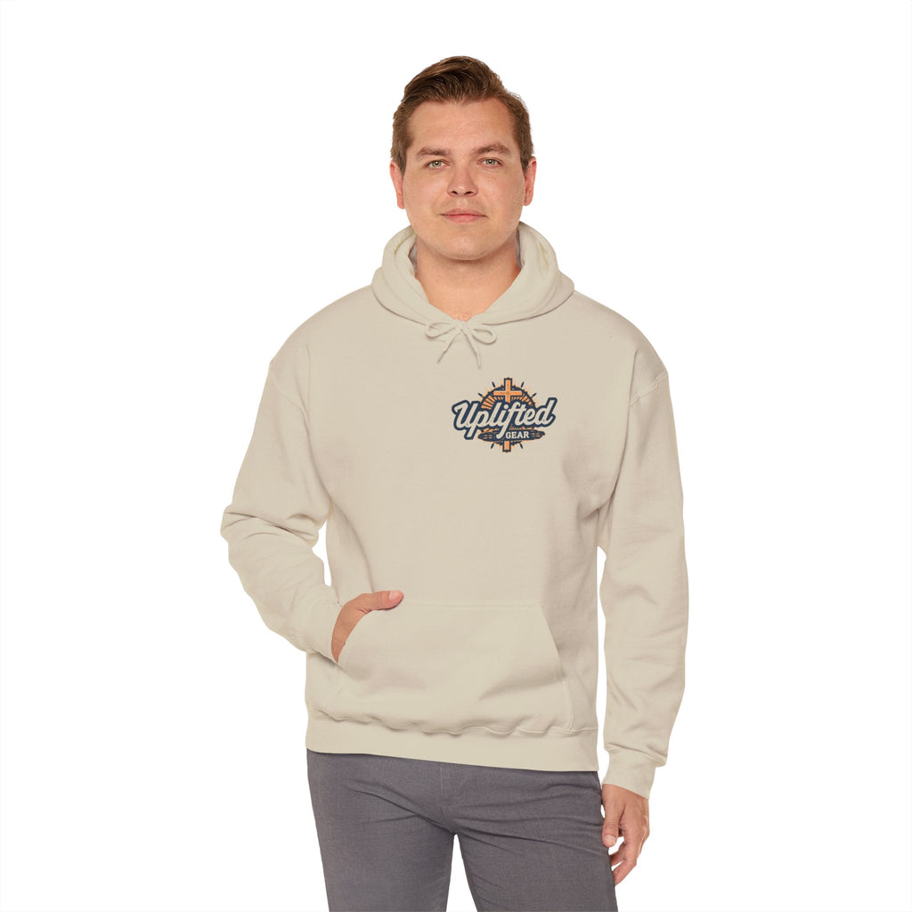 Walk by Faith, Not by Sight Hoodie – Moonlit Footprints Christian Hoodie for Cozy Nights Printify