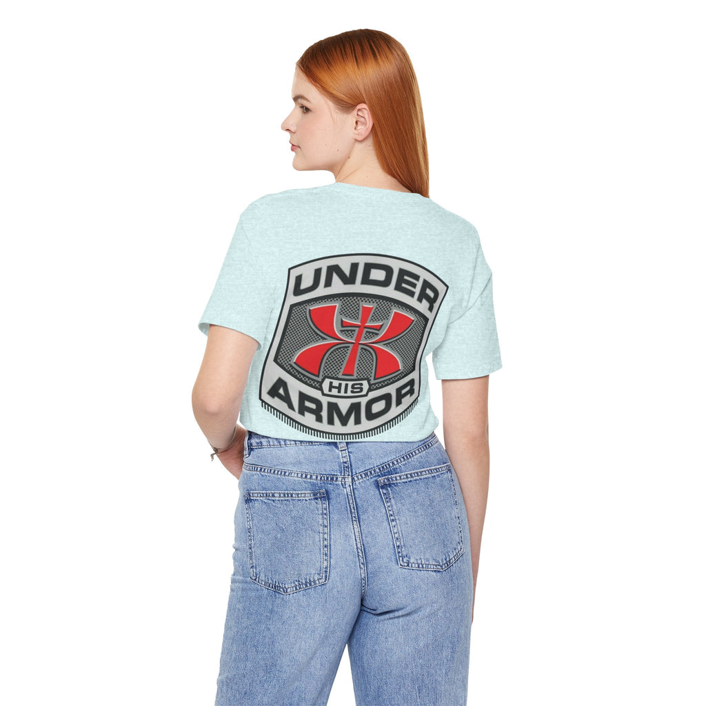 Under HIS Armor Christian T-Shirt — Faith-Inspired Under Armour Style Printify