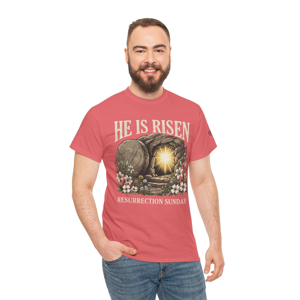 He Is Risen T-Shirt — Jesus Christ Resurrection Easter Tee Printify
