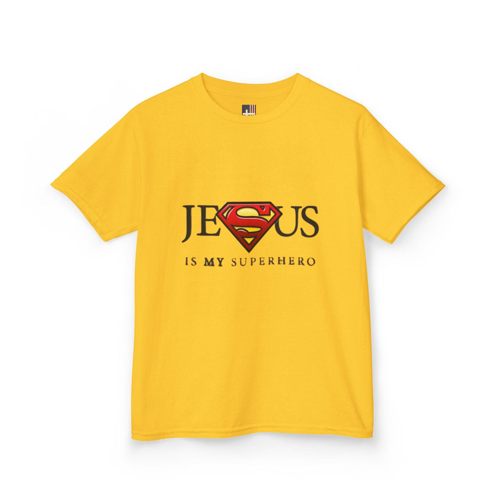 Jesus Is My Superhero T-Shirt — Faith-Based Superman-Inspired Tee Printify