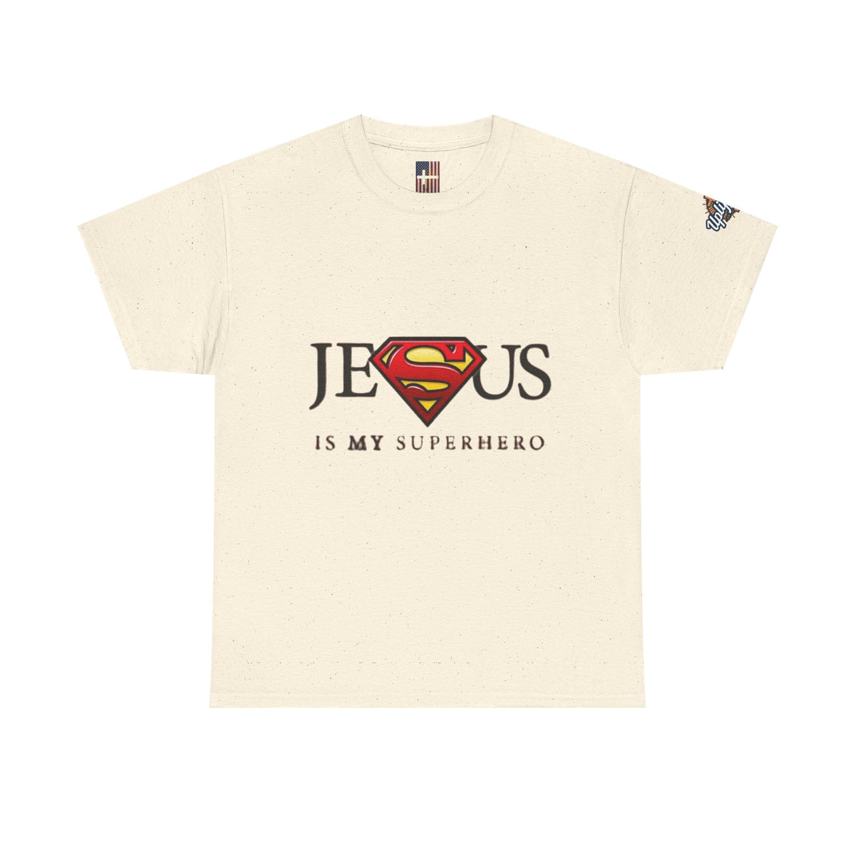 Jesus Is My Superhero T-Shirt — Faith-Based Superman-Inspired Tee Printify