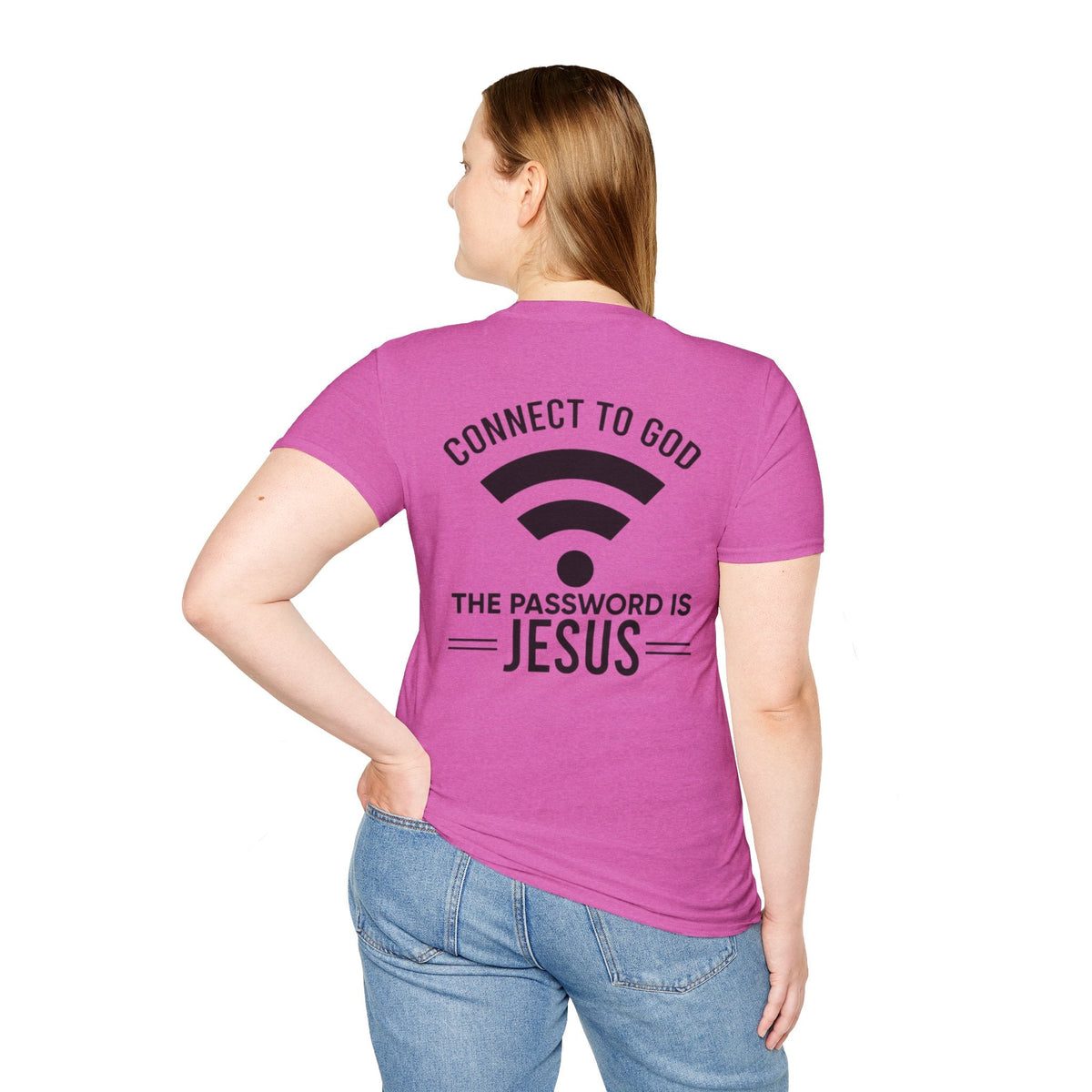 Connect to God T-shirt - WIFI Password is Jesus - Funny Christian Faith T-shirt Printify