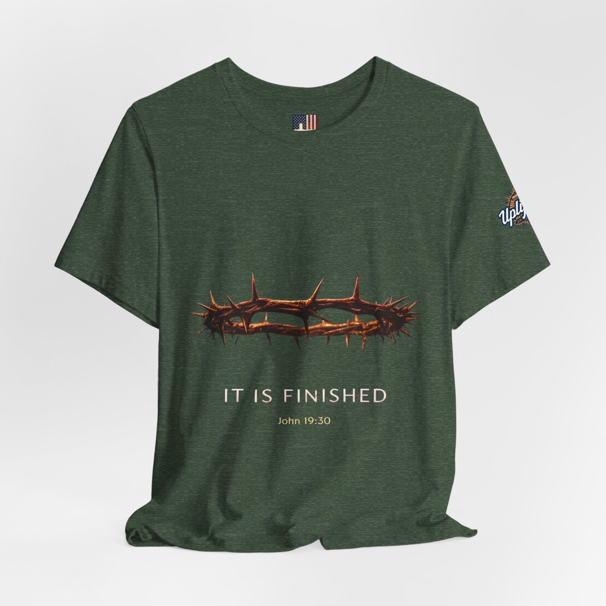 It Is Finished Crown of Thorns Tee — Christian John 19:30 Faith Shirt Printify
