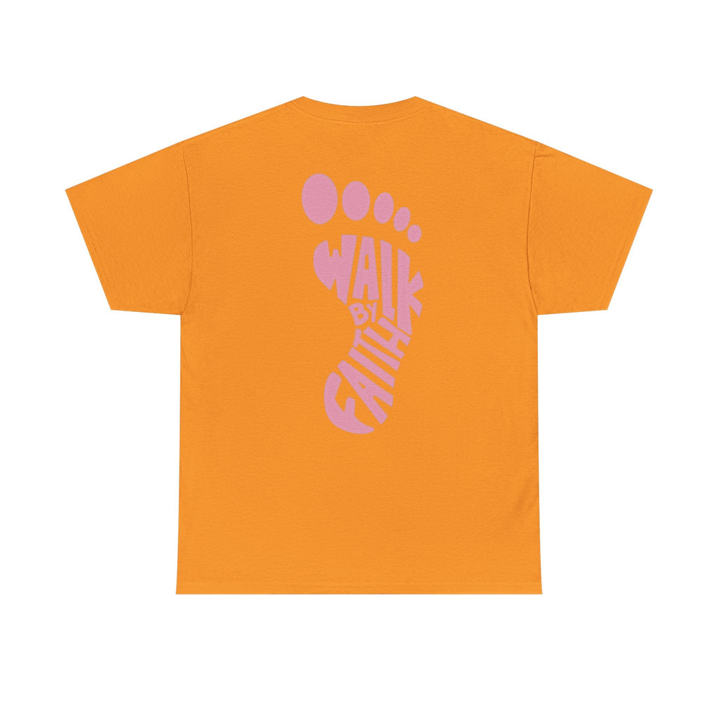 Walk By Faith Footprint T-Shirt Printify