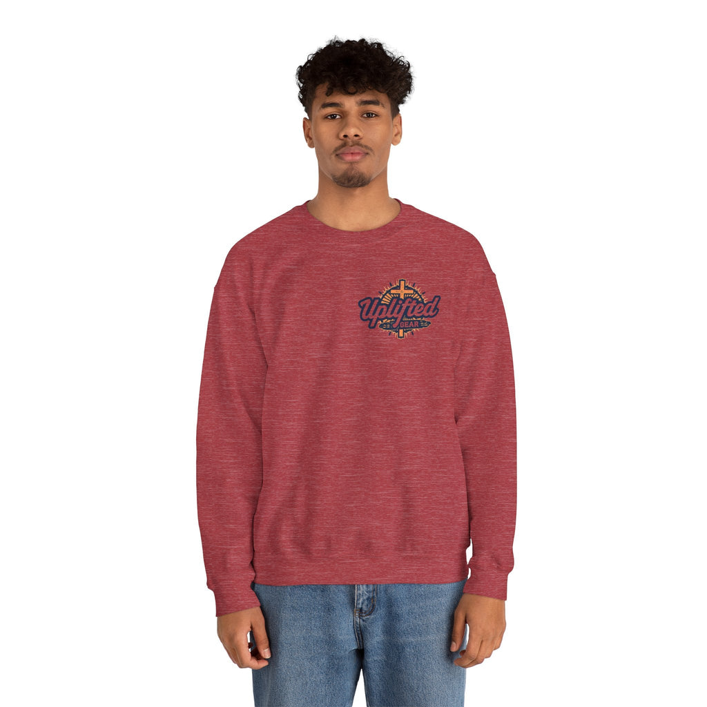 Trust in The Lord Proverbs 3:5-6 Biblical Design Crewneck Sweatshirt Printify