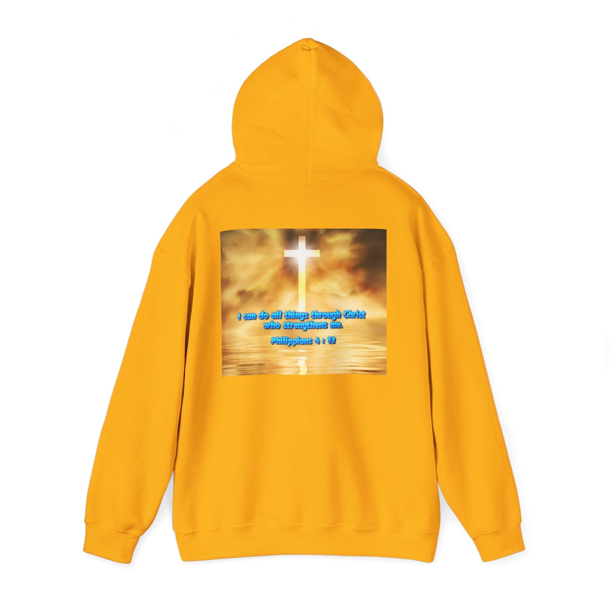 Bible Verse Unisex Heavy Blend™ Hooded Sweatshirt - Philippians 4 : 13 Printify