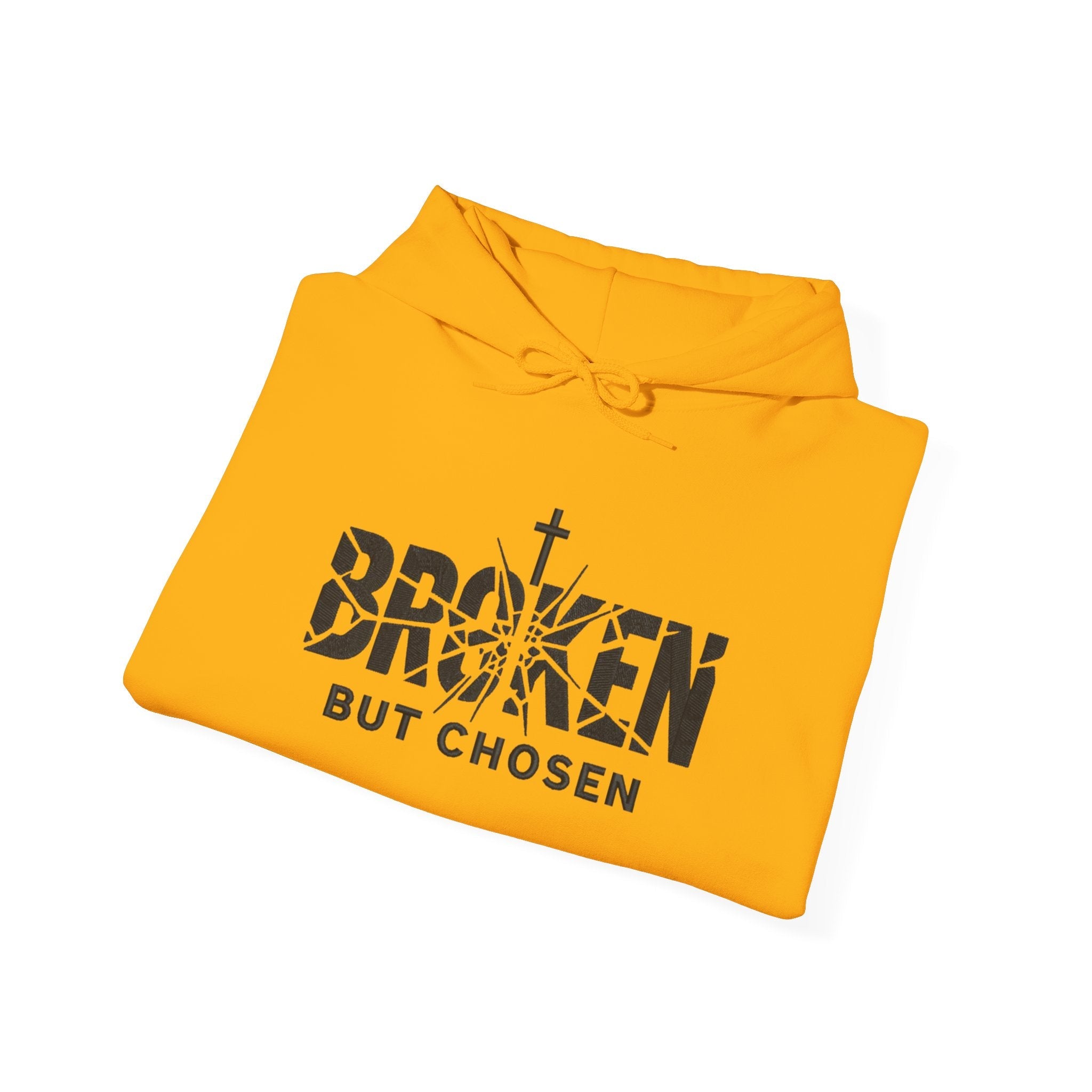 Broken But Chosen Hoodie — Christian Faith Graphic Sweatshirt Printify