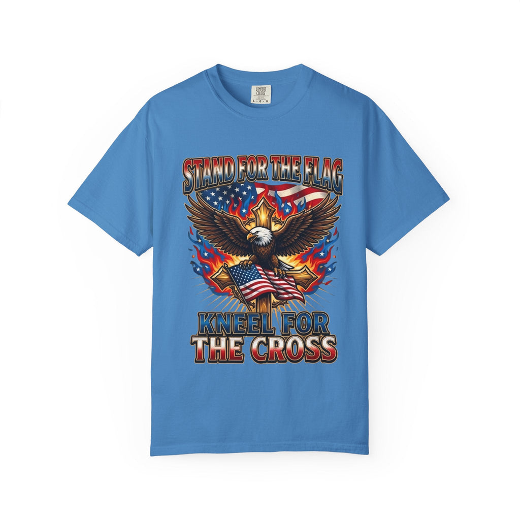 Stand for the Flag Kneel for the Cross T-shirt | Patriotic Eagle T-shirt Printify