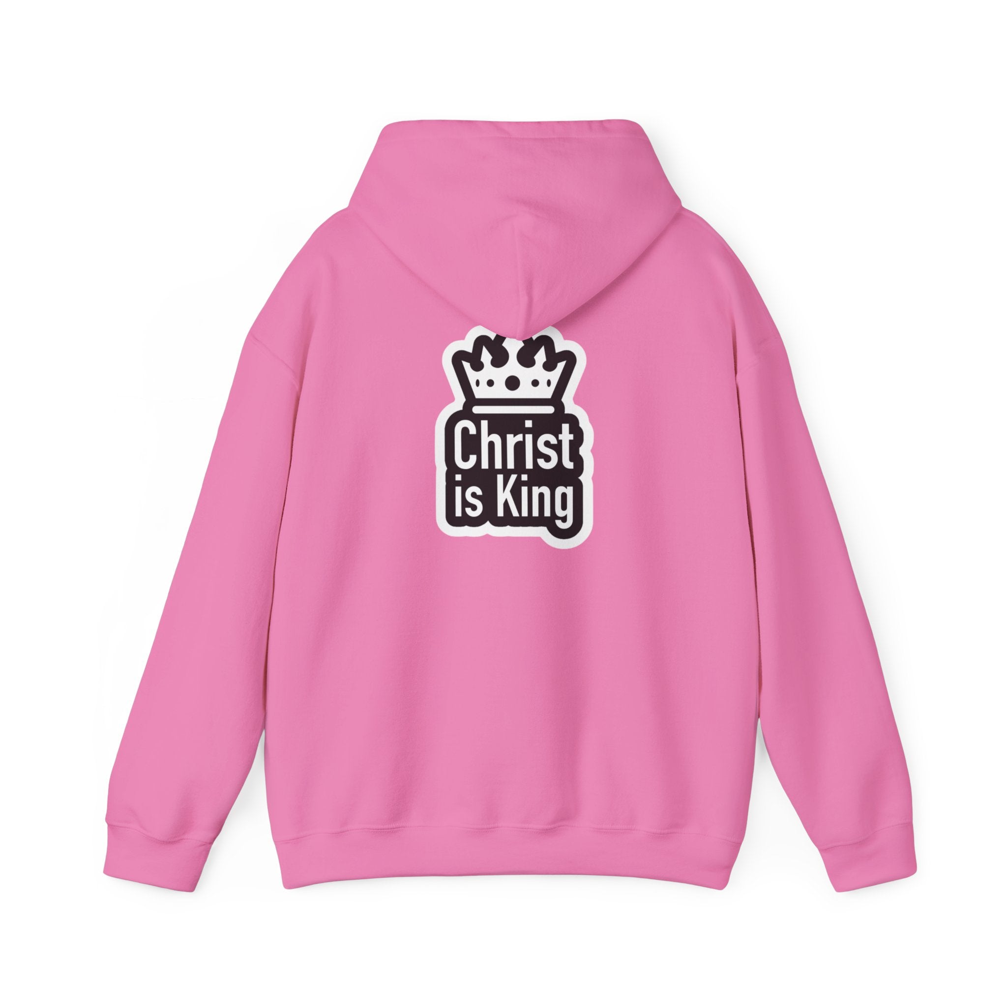 Christ is King Hoodie – Bold Crown & Cross Christian Sweatshirt for Unshakable Faith Printify