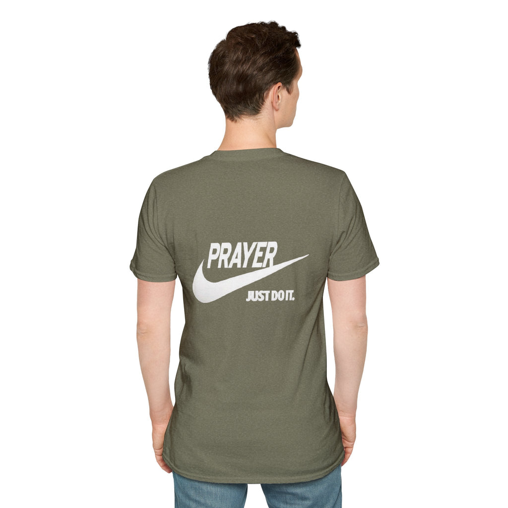 Prayer Just Do It T-shirt - Funny Christian Nike Parody T-shirt - Faith Gear Printify