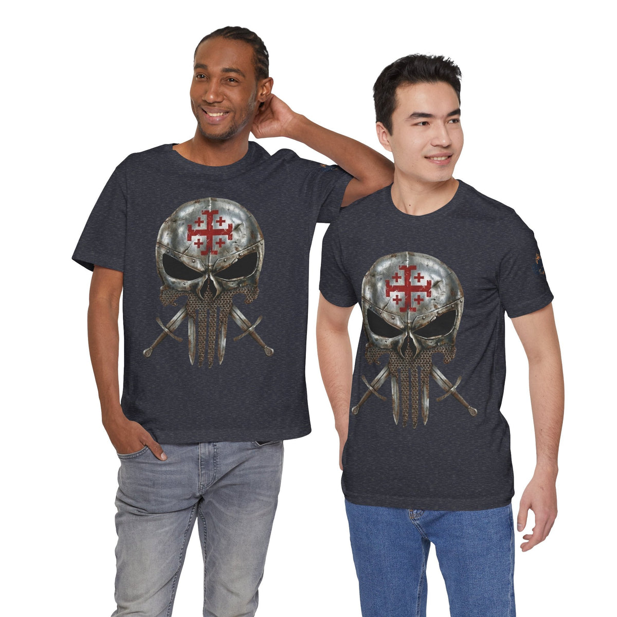 Crusader Knight Christian Skull T-shirt - Warrior Armor of God T-shirt Printify