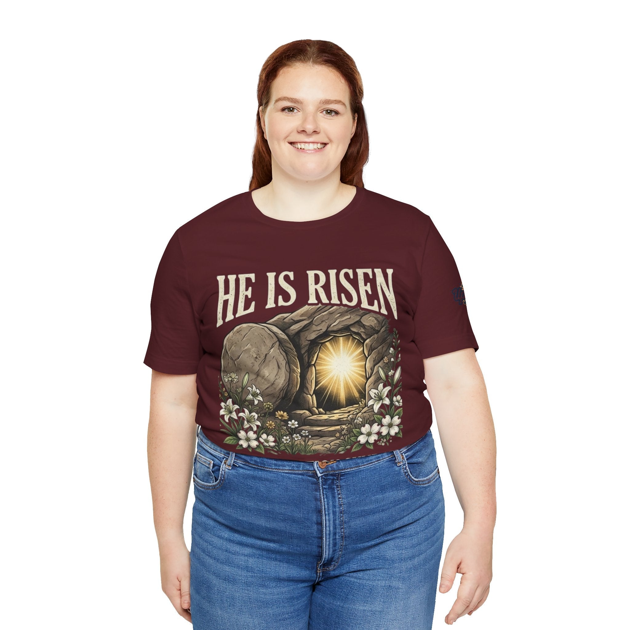 He Is Risen T-Shirt — Jesus Christ Resurrection Easter Tee Printify