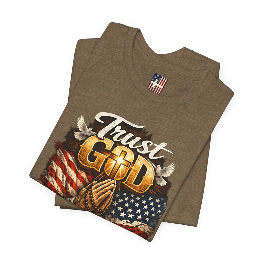 Trust God Not Government T-Shirt — Vintage Patriotic Christian Tee Printify