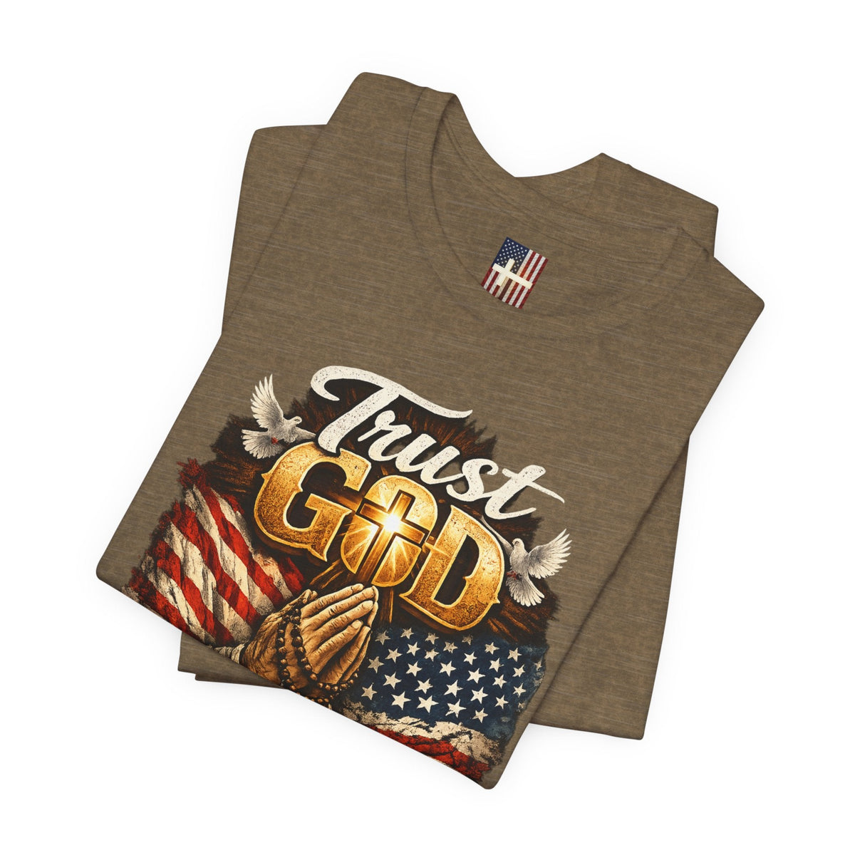 Trust God Not Government T-Shirt — Vintage Patriotic Christian Tee Printify
