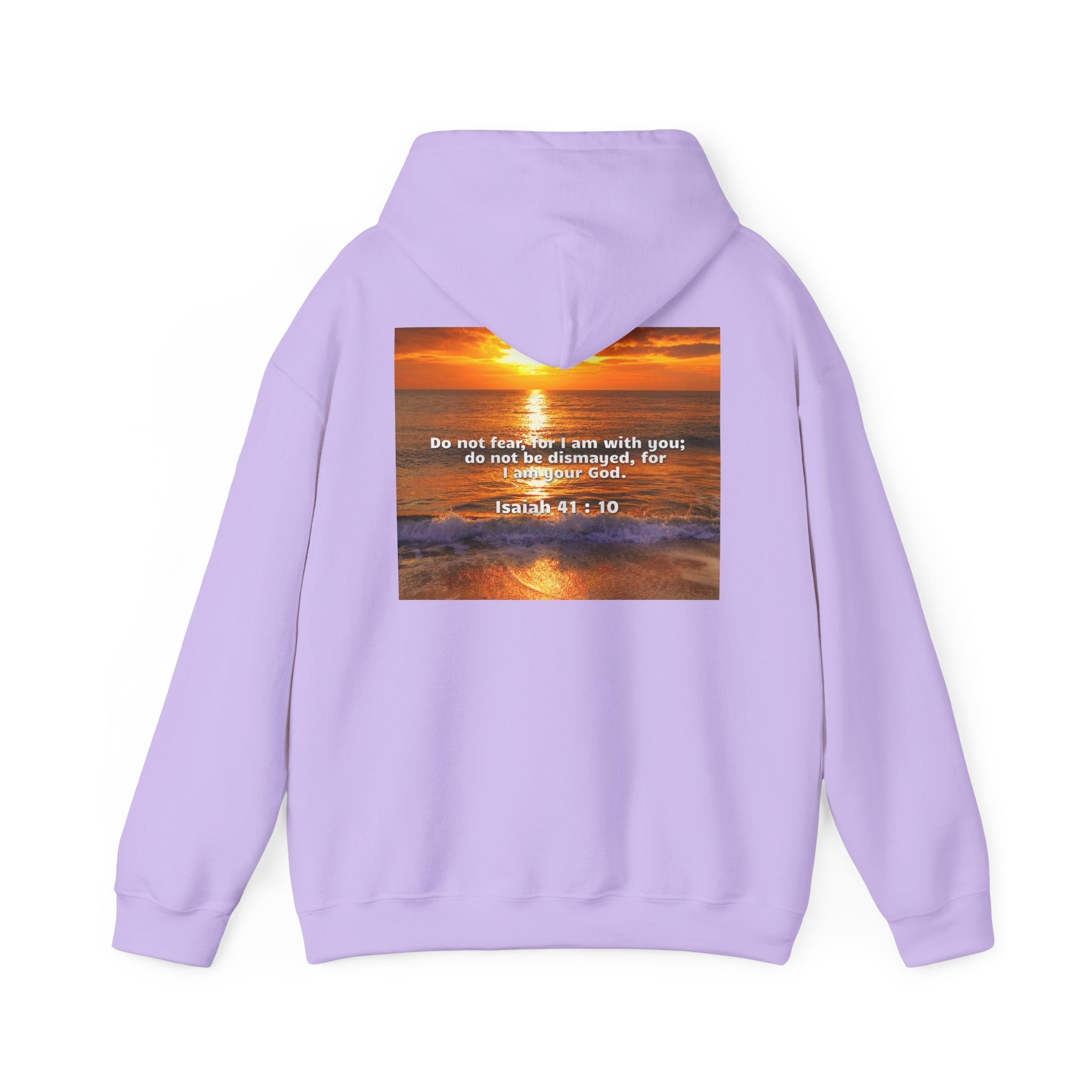 Bible Verse Unisex Heavy Blend™ Hooded Sweatshirt - Isaiah 41 : 10 Printify