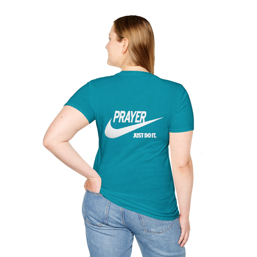 Prayer Just Do It T-shirt - Funny Christian Nike Parody T-shirt - Faith Gear Printify