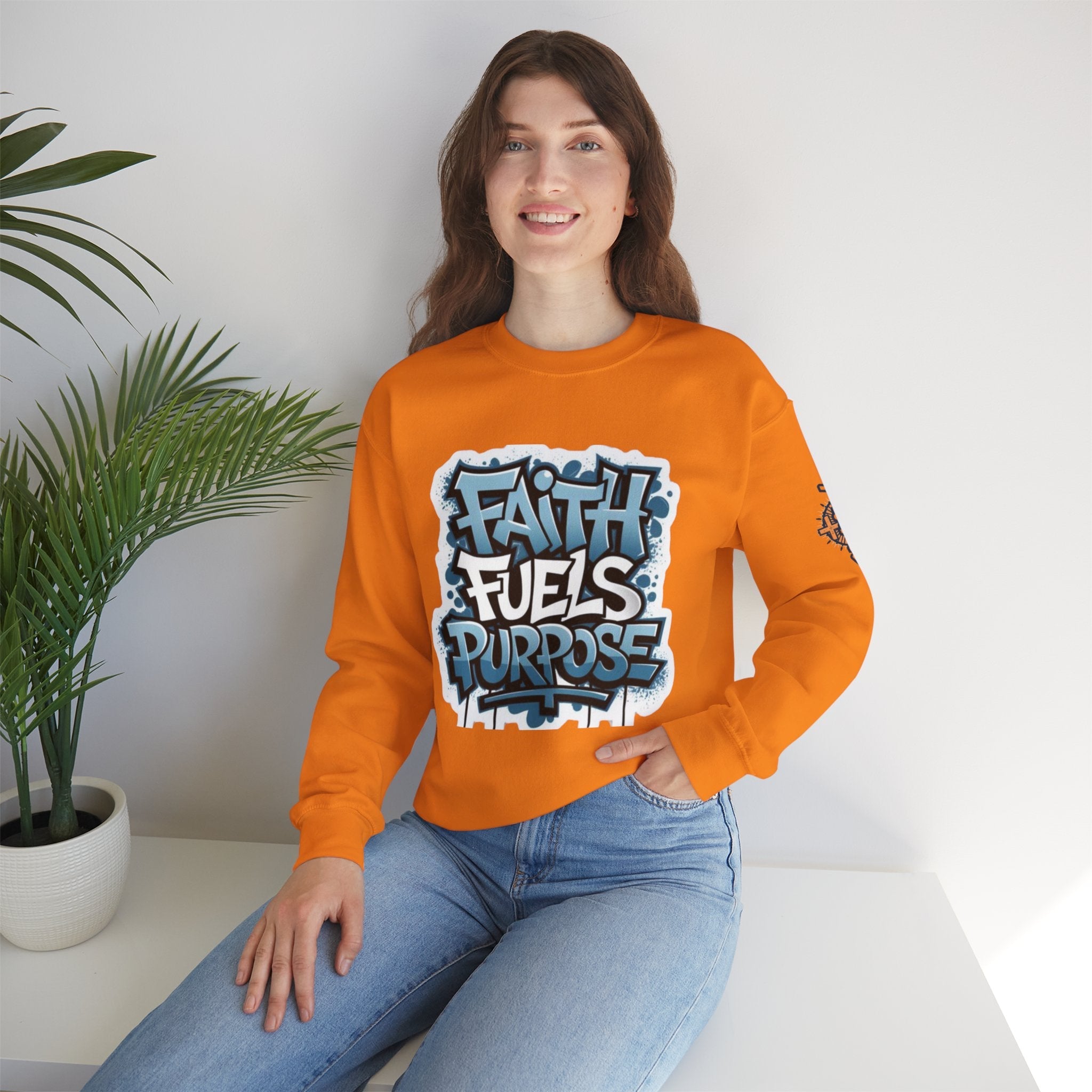 Faith Fuels Purpose Sweatshirt – Inspirational Christian Sweatshirt for Divine Drive & Unstoppable Belief Printify