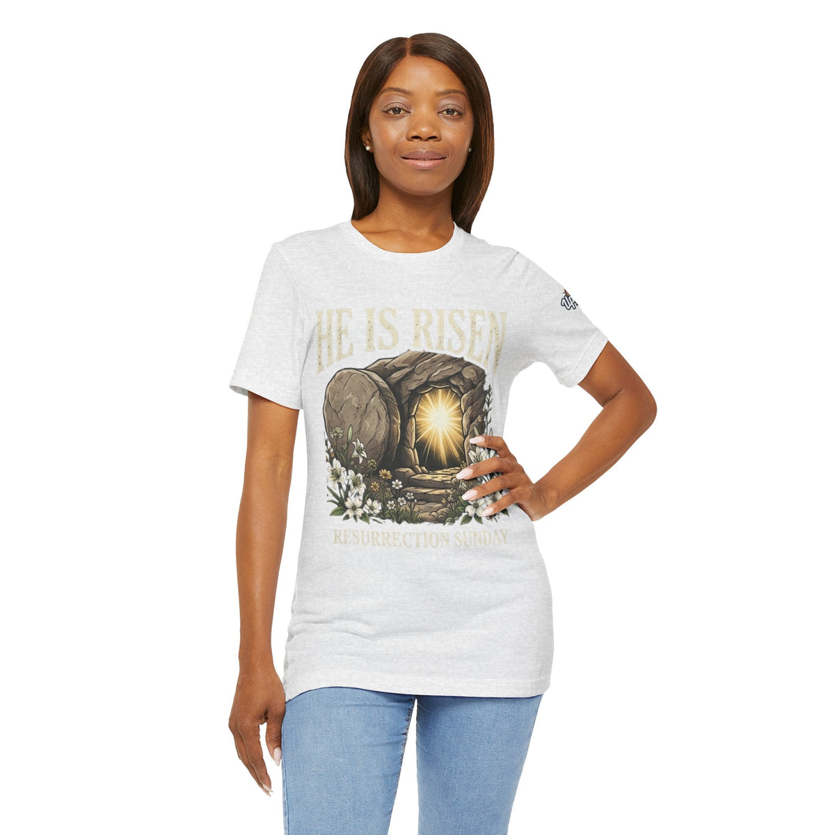 He Is Risen T-Shirt — Jesus Christ Resurrection Easter Tee Printify