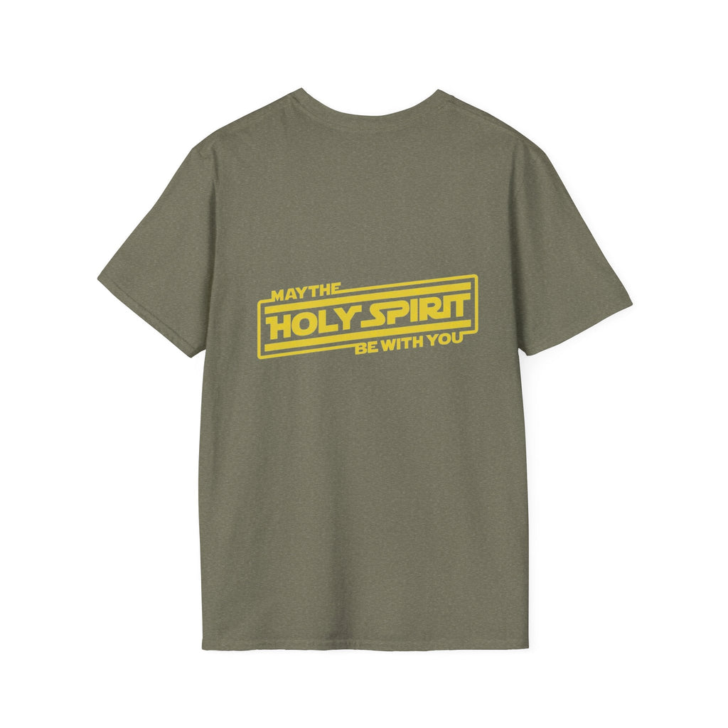 May the Holy Spirit Be With You T-shirt - Christian Star Wars Parody T-shirt Printify