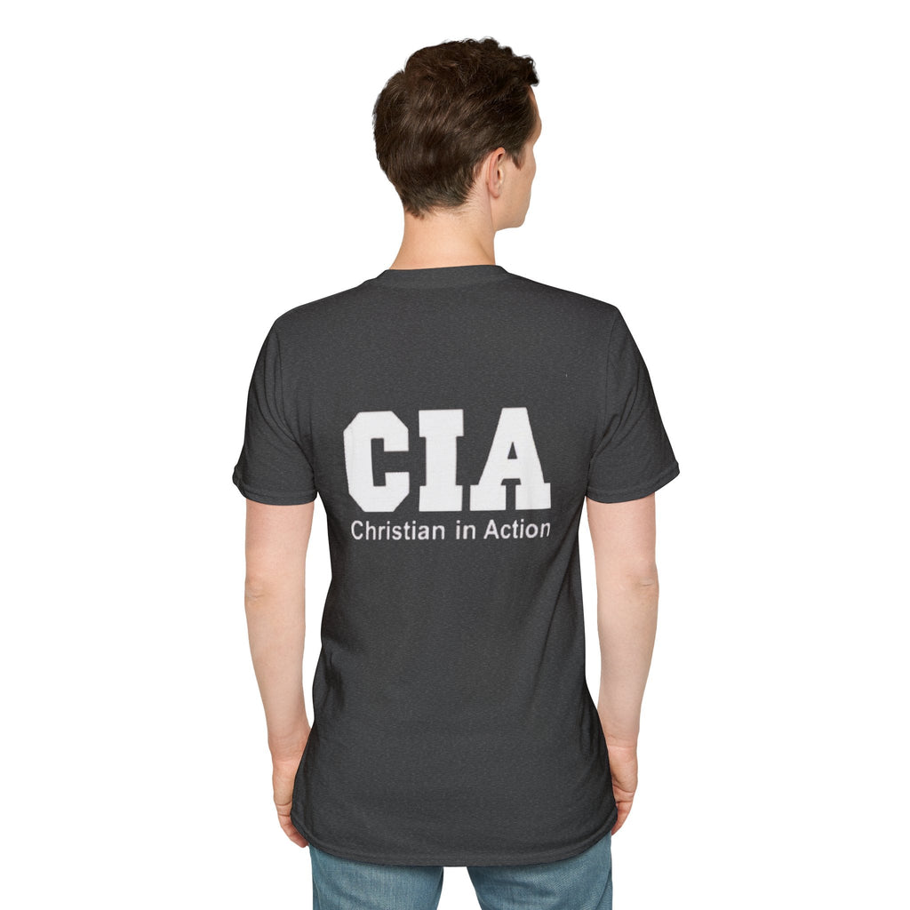CIA Christian in Action T-shirt - Funny Faith Parody T-shirt - Mission Ready Apparel Printify