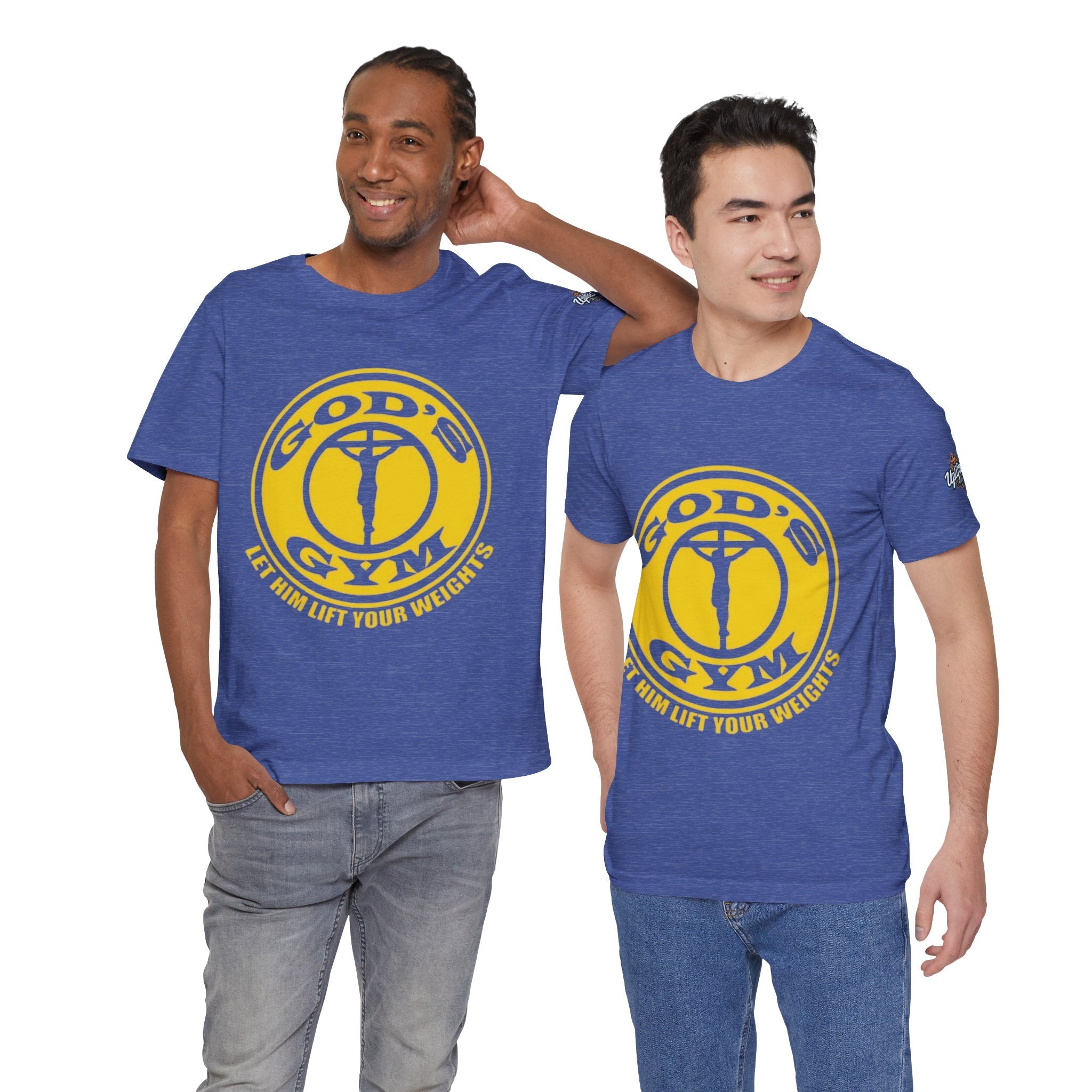 God's Gym T-Shirt — "Let Him Lift Your Weights" Christian Fitness Tee Printify