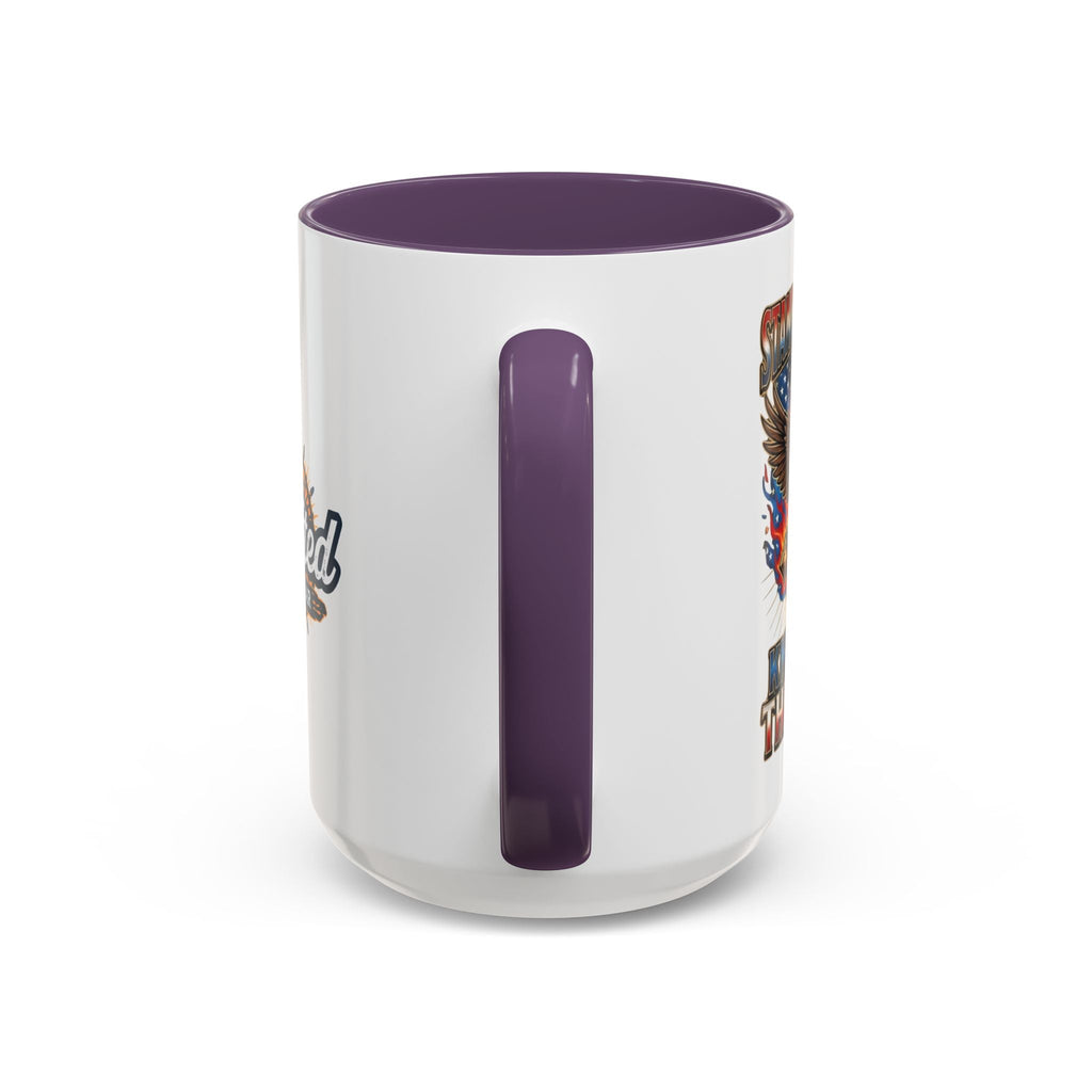 Patriotic Eagle Coffee Mug — "Stand for the Flag, Kneel for the Cross" (11/15oz) Printify