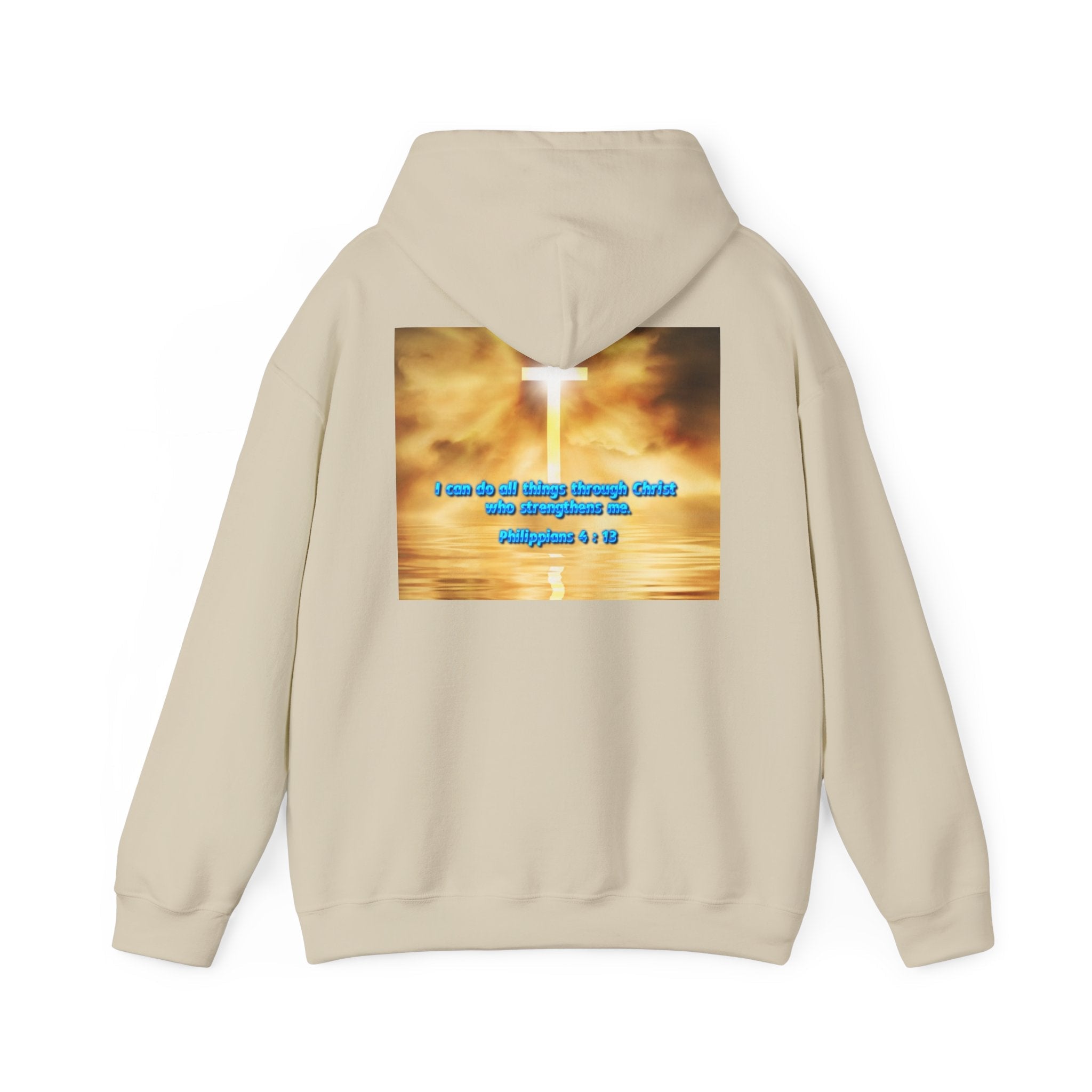 Bible Verse Unisex Heavy Blend™ Hooded Sweatshirt - Philippians 4 : 13 Printify