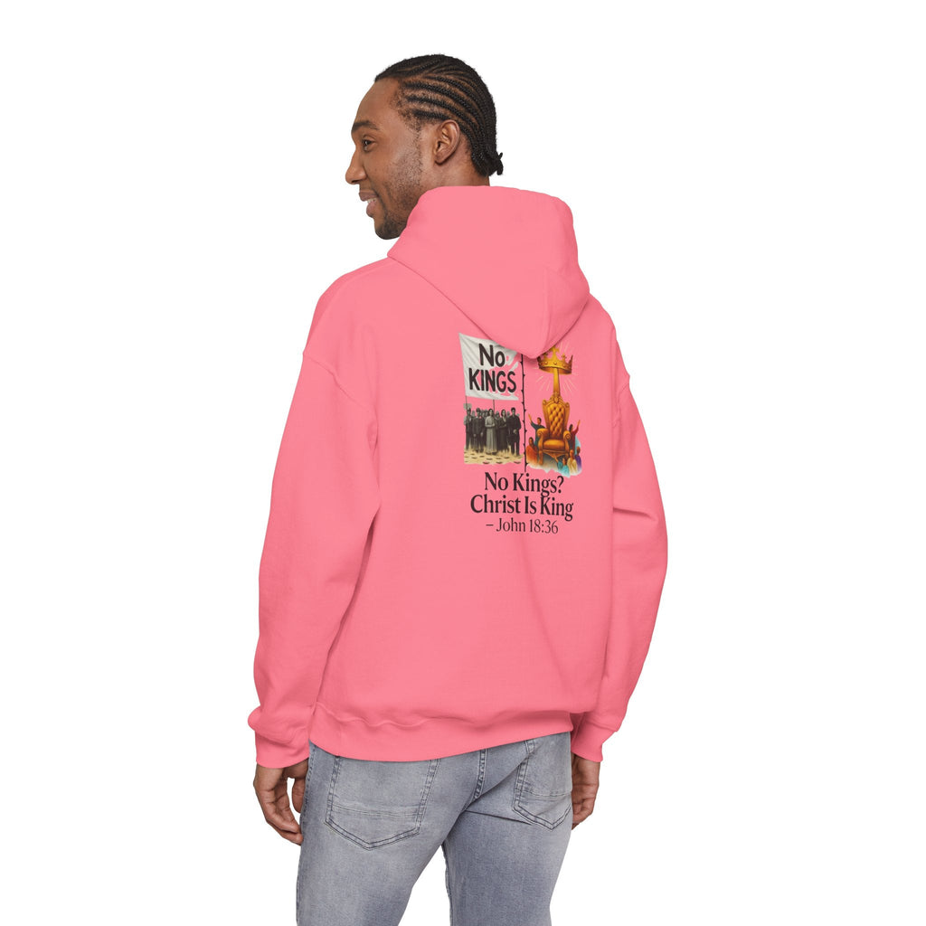 No Kings? Christ is King Hoodie – Bold Christian Hoodie for Sovereign Faith Printify