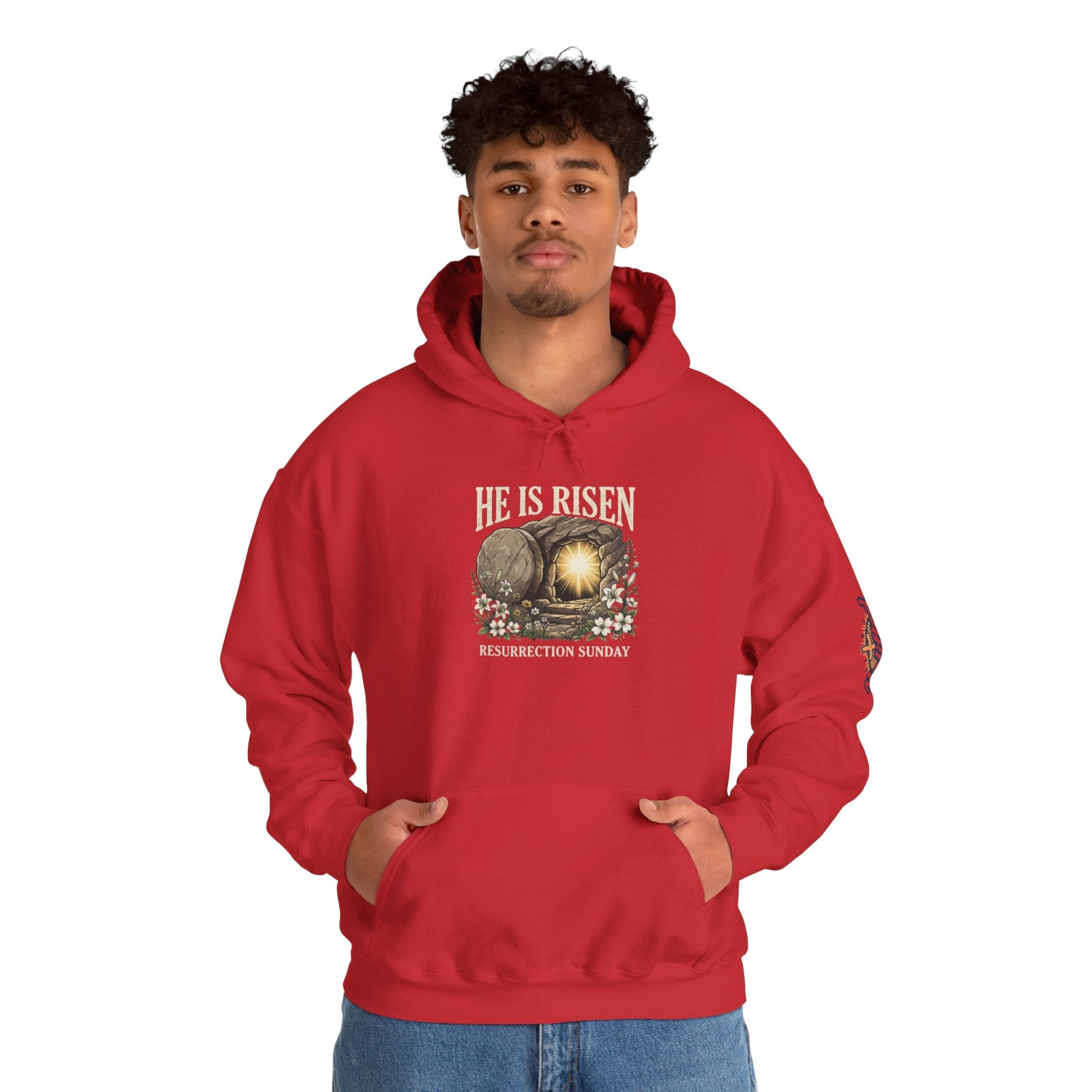 He Is Risen Hoodie — Jesus Christ Resurrection Easter Hoodie Printify