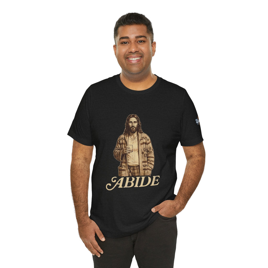 Abide Vintage Jesus Tee — "The Dude" Graphic Christian T-Shirt Printify