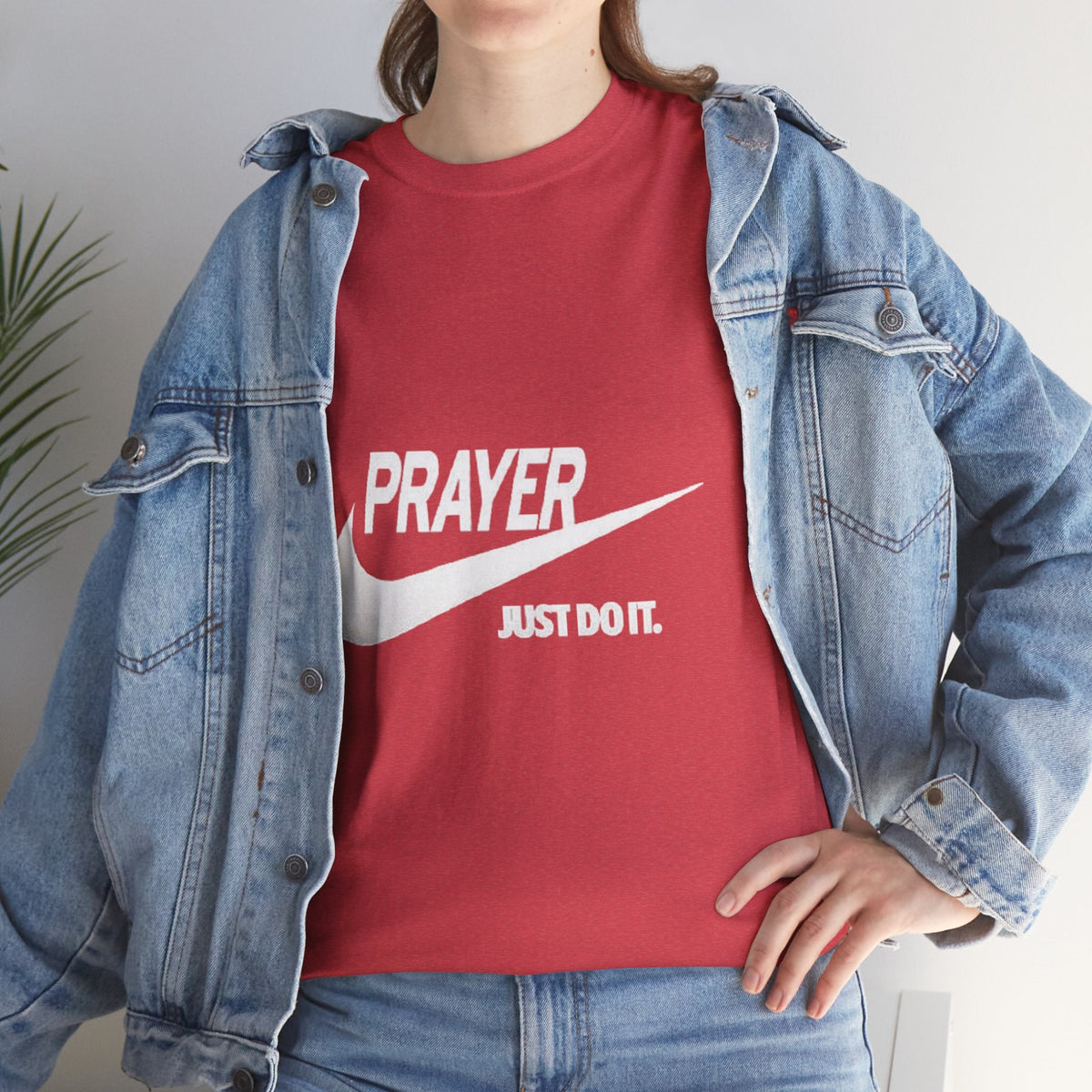 Prayer Just Do It T-shirt - Funny Christian Nike Parody T-shirt - Faith Gear Printify