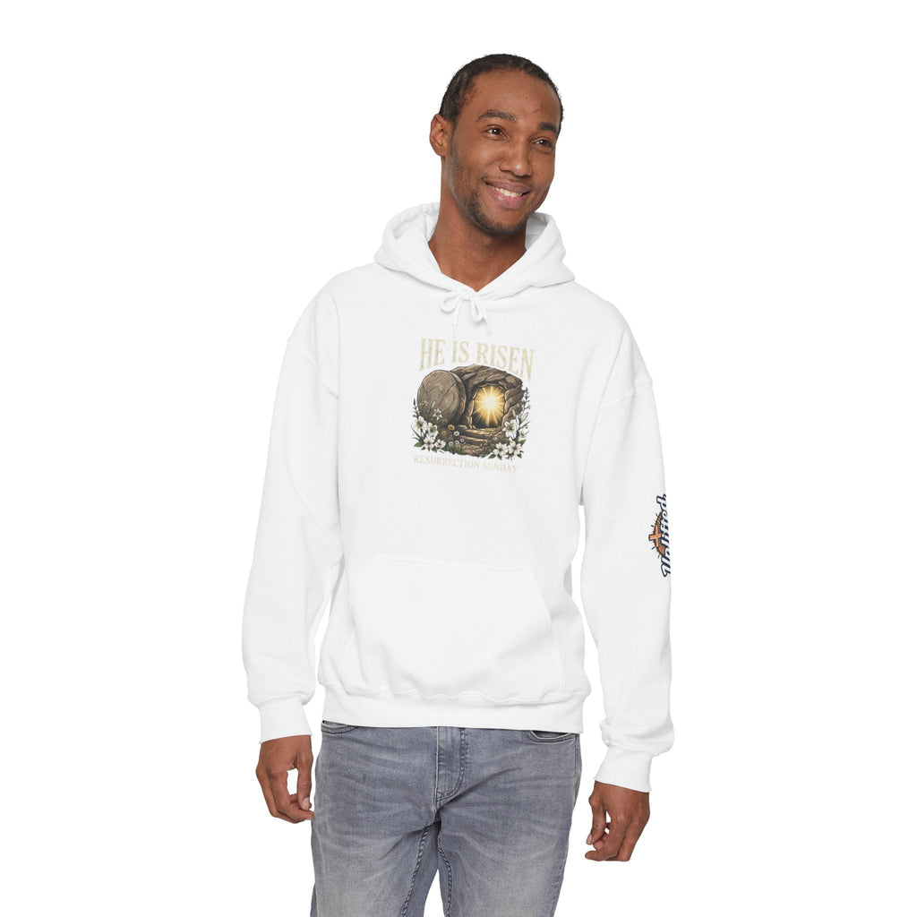 He Is Risen Hoodie — Jesus Christ Resurrection Easter Hoodie Printify