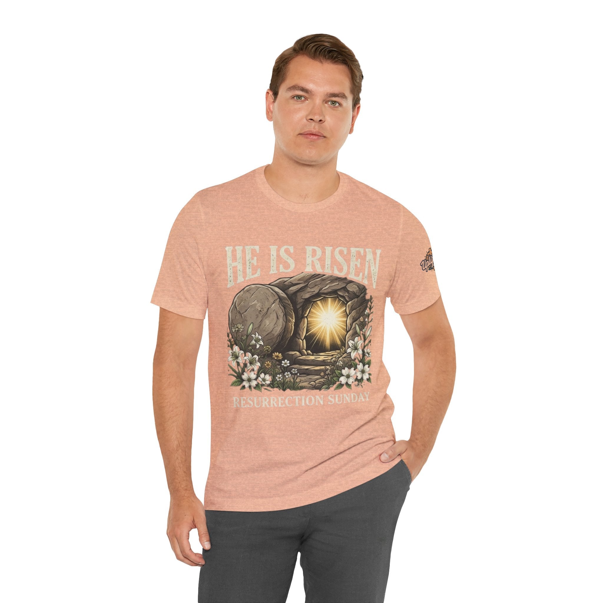 He Is Risen T-Shirt — Jesus Christ Resurrection Easter Tee Printify