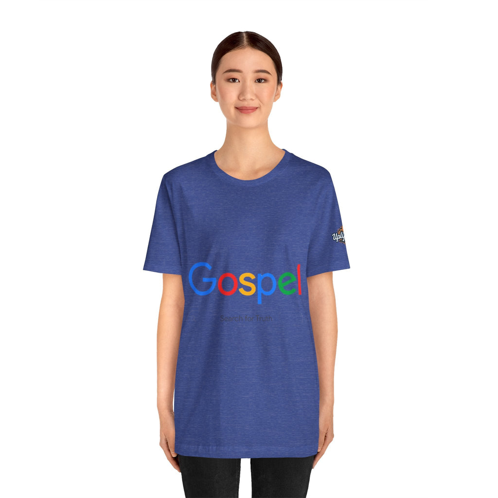 Gospel Graphic Tee — "Gospel" Colorful Logo Christian T-Shirt Printify