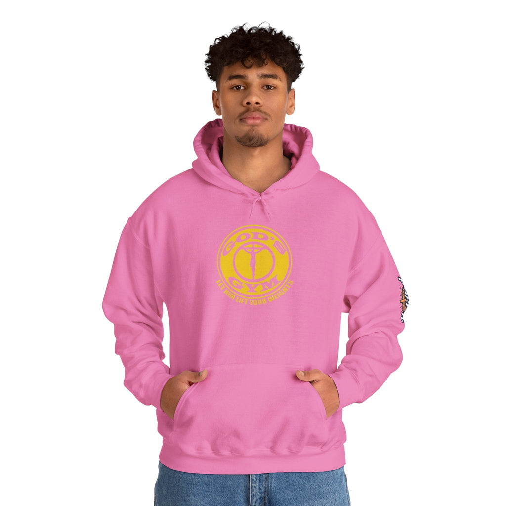 God's Gym Hoodie — "Let Him Lift Your Weights" Christian Fitness Hoodie Printify