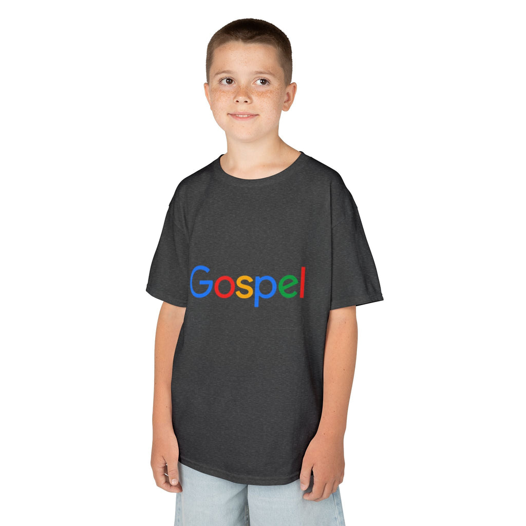 Kids Tee — "Gospel" Colorful Search-Style Logo Printify