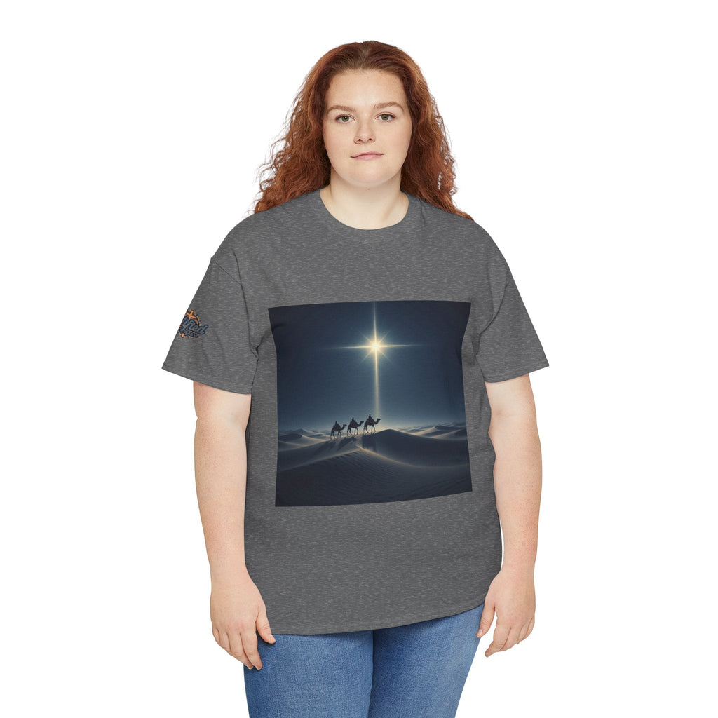 3 Wise Men T-shirt – Magi Camels Nativity Journey Christian Christmas T-shirt for Epiphany Faith & Holy Night Printify