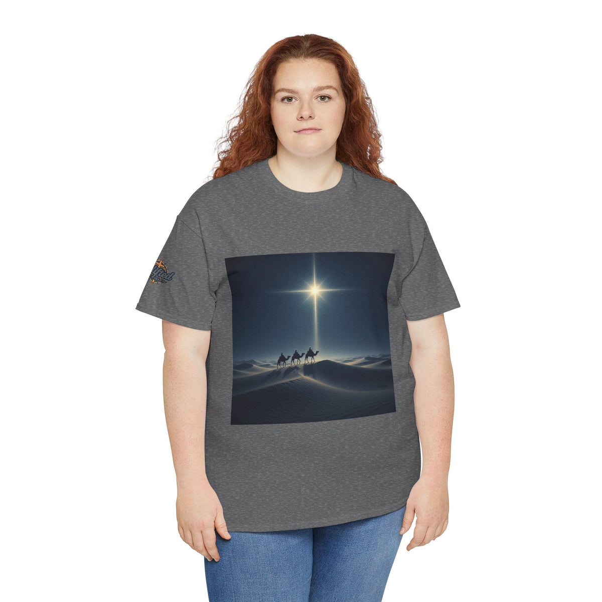 3 Wise Men T-shirt – Magi Camels Nativity Journey Christian Christmas T-shirt for Epiphany Faith & Holy Night Printify