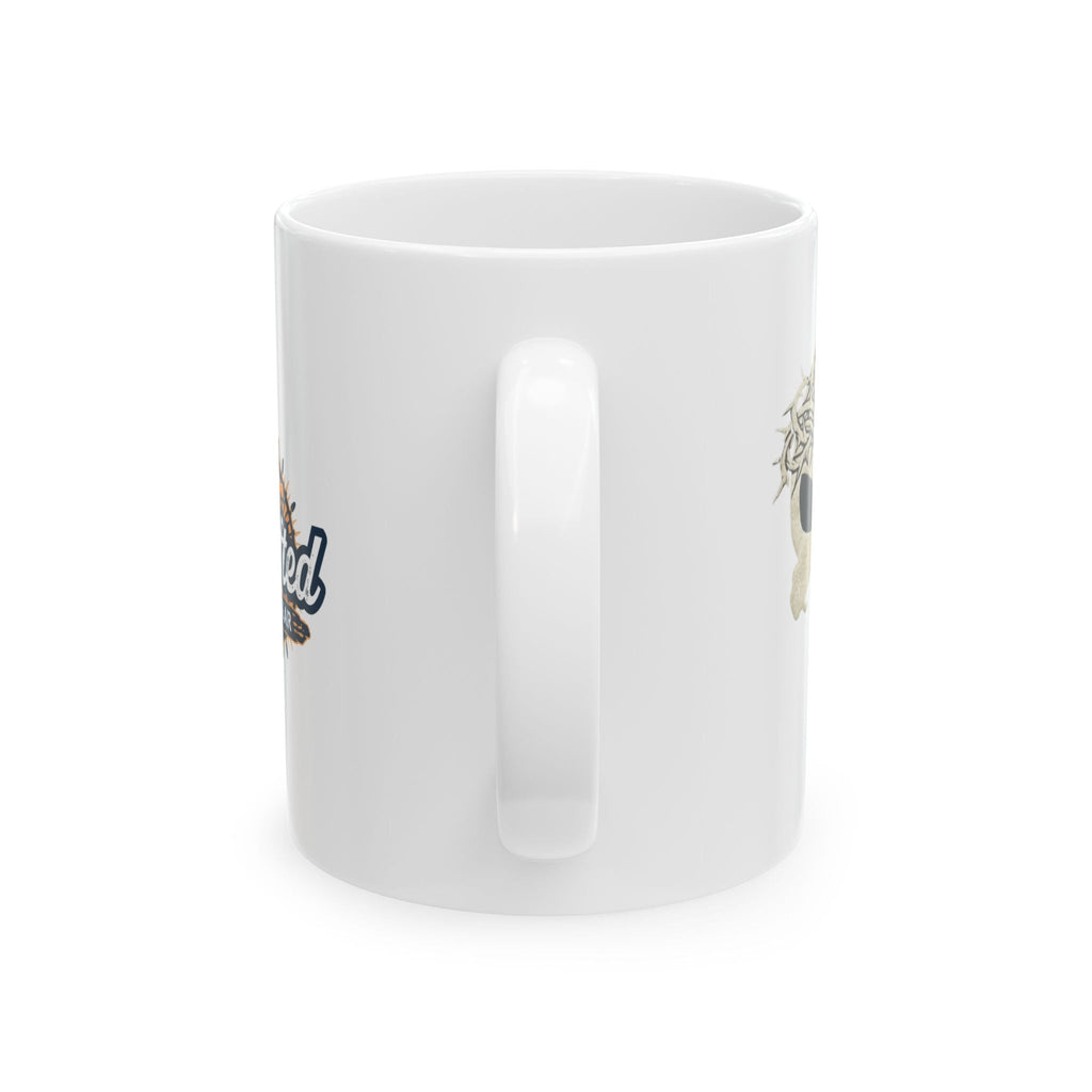 Christian Skull Coffee Mug — Crown of Thorns “Warrior Faith” (11/15 oz) Printify