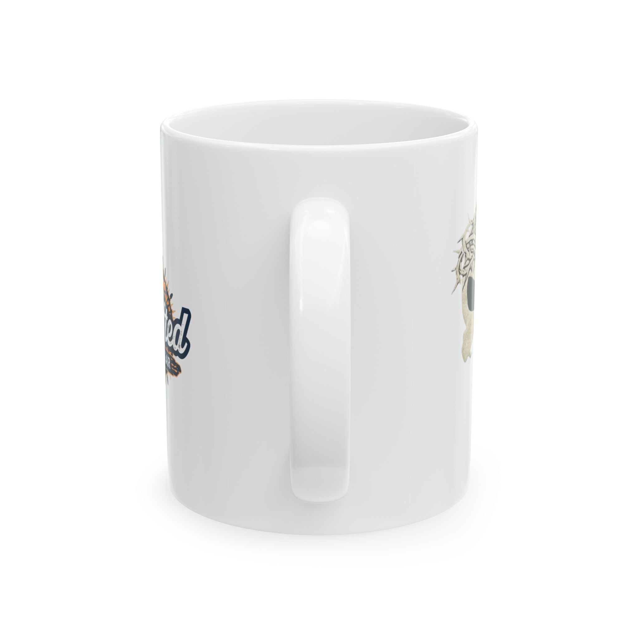 Christian Skull Coffee Mug — Crown of Thorns “Warrior Faith” (11/15 oz) Printify