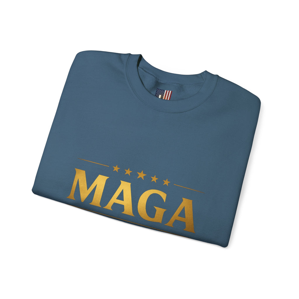 Sweatshirt — "MAGA Make America Godfearing Again" Gold Logo Crewneck Printify