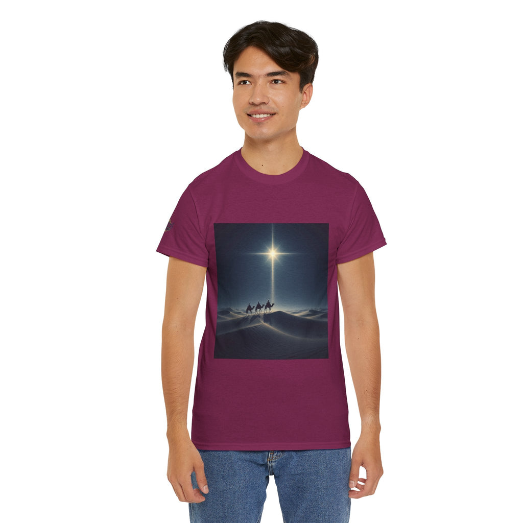 3 Wise Men T-shirt – Magi Camels Nativity Journey Christian Christmas T-shirt for Epiphany Faith & Holy Night Printify