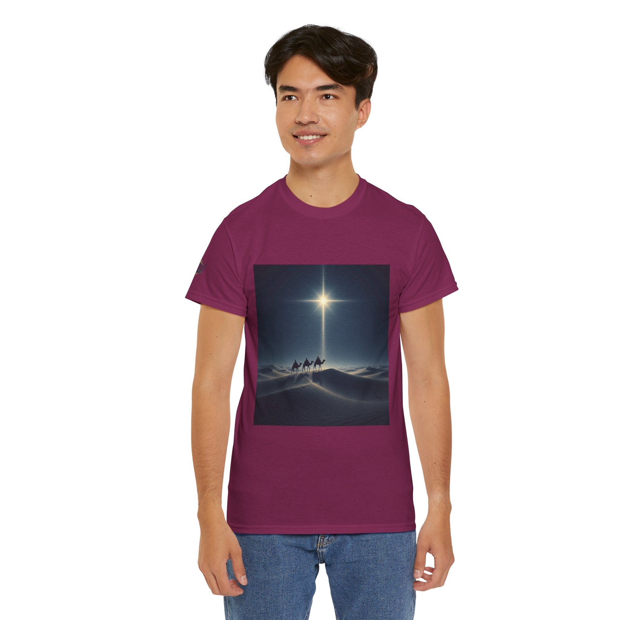 3 Wise Men T-shirt – Magi Camels Nativity Journey Christian Christmas T-shirt for Epiphany Faith & Holy Night Printify