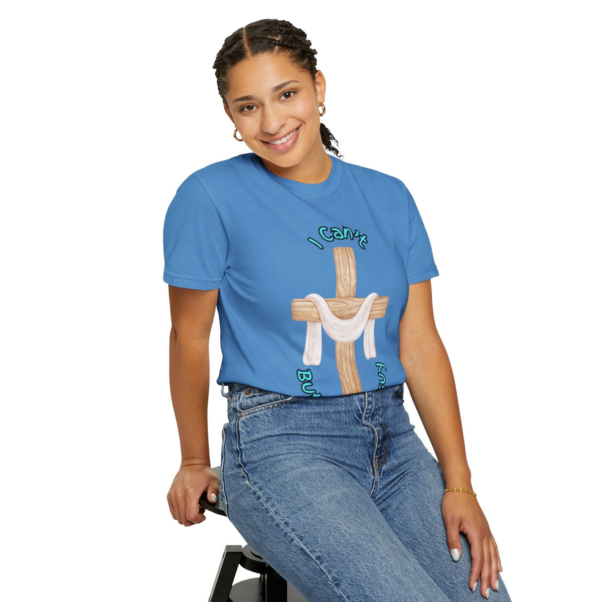 I Can’t, But I Know a Guy T-Shirt – Jesus Cross Christian Tee for Faithful Humor Printify