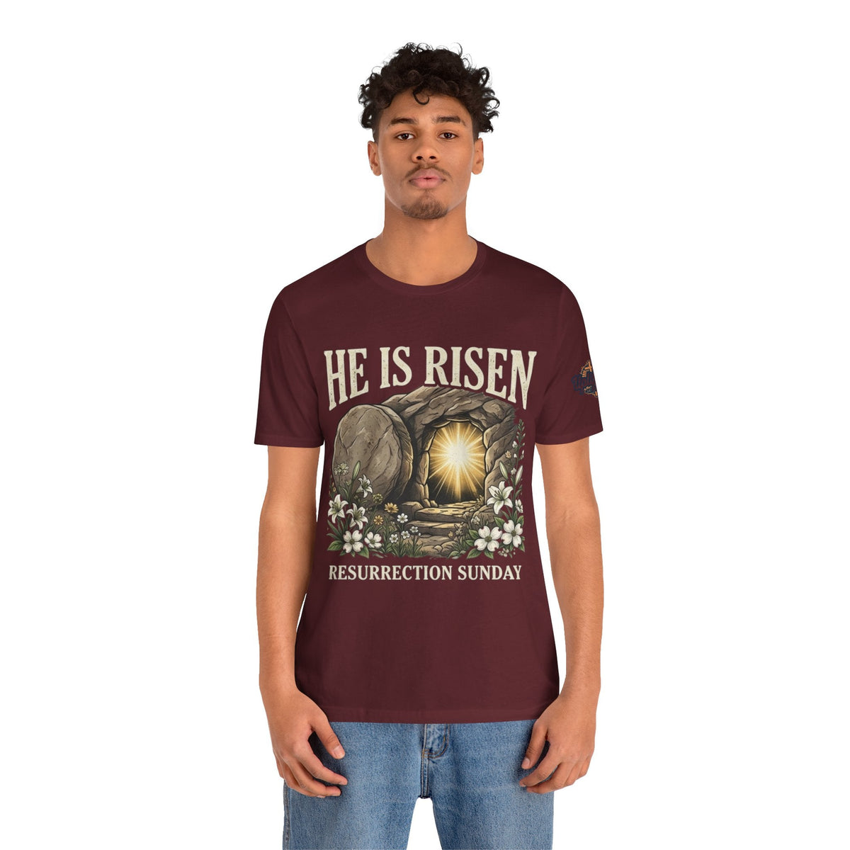 He Is Risen T-Shirt — Jesus Christ Resurrection Easter Tee Printify